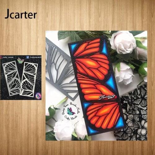 2021 New Butterfly Wings Background Metal Cutting Dies Shape Scrapbooking Craft Die Cut Stencil Card Make Mould Sheet Decoration