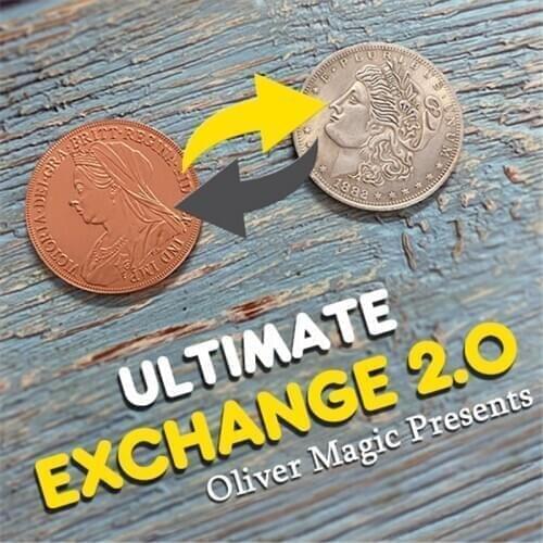 Ultimate Exchange 2.0 by Oliver Magic Close up Magia Copper Silver Magia Coin Transform Magic Tricks Illusion Gimmick Props Fun