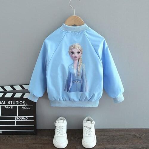 Disney Frozen Elsa Girl Autumn Clothes Coat Fashion Print Winter Sweatshirt Jacket Coat Children Clothing For 1-10 Years