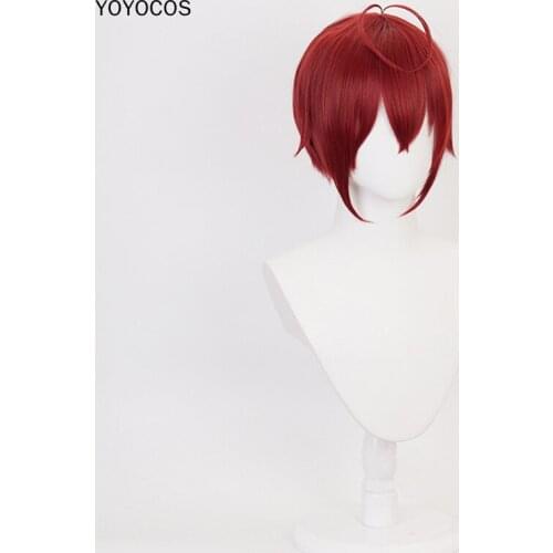 YOYOCOS Twisted Wonderland Cosplay Wig Riddle Rosehearts Wig Red Queen Cosplay Hair Purple Alice Synthetic Halloween Role Play