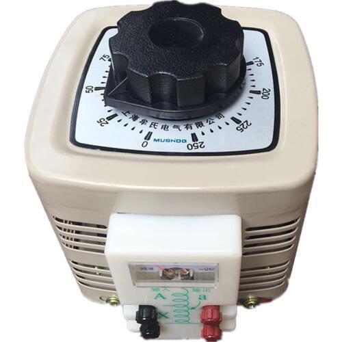 Full copper TDGC2-0.5KVA voltage regulator 500W input 220V output 0-250V single-phase adjustable transformer