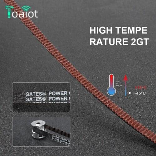 High quality 3D printer GATES-LL-2GT gear synchronous belt GT2 Width 6MM 9MM timing belt , wear resistant for BLV mgn Cube