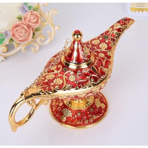 Retro European crafts Aladdin magic lamp, home, club decoration zinc alloy creative craft decoration wishing lamp