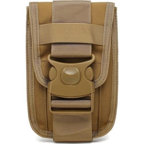 Tactical Double-layer Phone Pouch Bag Molle Mobile Phone Pouch Money Tools Bag Belt Military Hunting Molle Fanny Bag Waist Bag