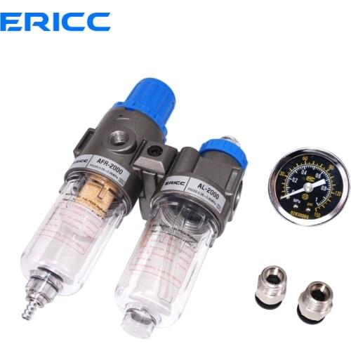 High quality AFC2000 G1/4" Air Filter Regulator Combination Lubricator ,FRL Two Union Treatment oil water separation