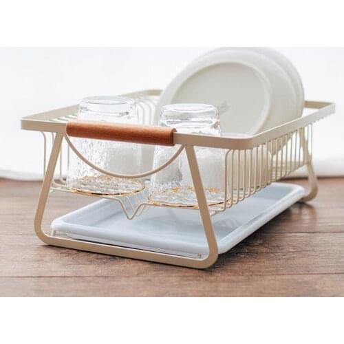 Iron Dish Rack Draining Rack Kitchen Tableware Cup Storage Basket Storage Rack Bowl Rack
