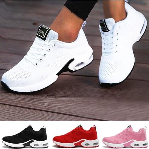 Women Shoes Breathable Running Fashion Air Cushion SneakersWomen Outdoor Fitness Sports Shoes Female Lace Up Soft Casual Shoes