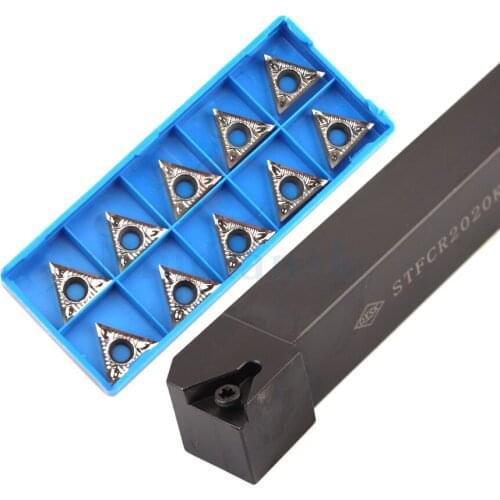 1pc STFCR1616H16/2020K16/2525M16 Finishing CNC lathe external turning toolholder+TCGT Wear-resistant Carbide Turning inserts set