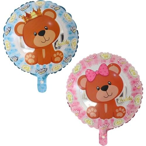 10pcs 18inch Cartoon Teddy Bear Foil Balloons Baby Shower Boy Girl Birthday Party Decorations Inflatable Helium Air Globos Toys