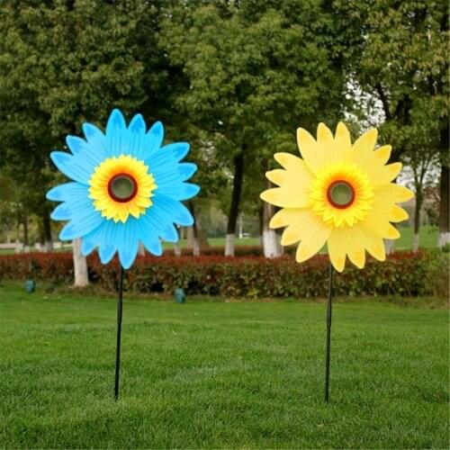 28" Child DIY Colorful Sunflower Windmill Toy Children Outdoor Activities Toy L41D