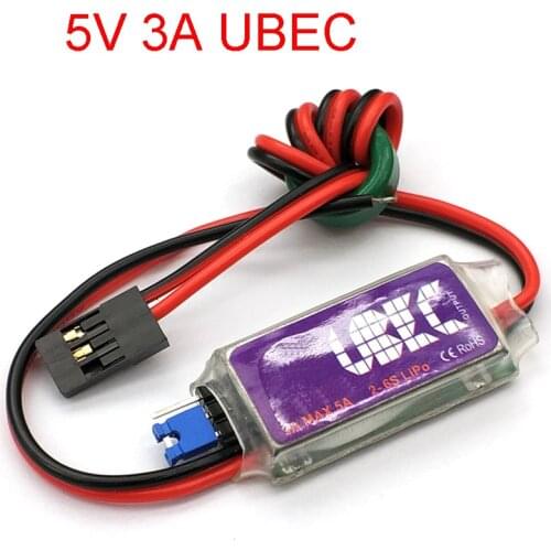 5V / 6V HOBBYWING RC UBEC 5V 3A Lowest RF Noise BEC Full Shielding Antijamming Switching Regulator New Sale
