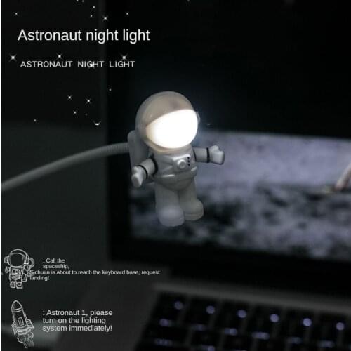 Astronaut Led Small Night Lamp Spaceman USB Desk Lamp Keyboard Laptop Interface Mini Bedside Night Light anime led light