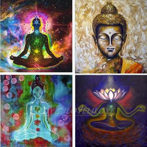 Chakra meditation 3D diamond painting glow 5D Rhinestone Art DIY Diamond Embroidery Full Portrait dimond painting Mosaic FG1407