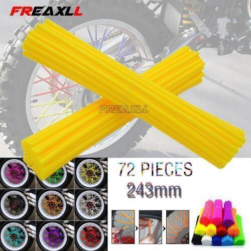 For 400 450 520 525 EXC MXC SX 300 450exc 72Pcs/Pack Off-road Bike Wheel spoke skin Colorful Motocross Rims Skins Covers