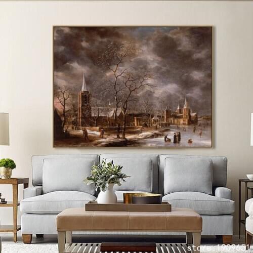 Cotton no frame classical figures tree swon scenery canvas printings oil painting printed on cotton wall art decoration pictures