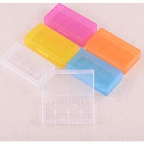 LETAOSK Portable 6pcs Battery Case Holder Storage Box Organizer Container Random Hard Plastic Colored 18650 16340
