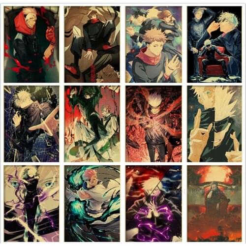 5D DIY Full Drill Diamond Painting Vintage Japanese Anime Jujutsu Kaisen Diamond Mosaic Embroidery Cross Stitch Home Decor Gift