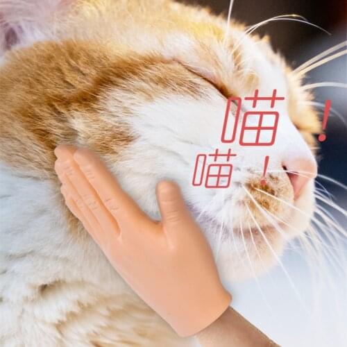 Adult Kid Novelty Toys Funny Finger Hand Palm Tease Cat Pet Gags Joke Party Halloween Cosplay Props