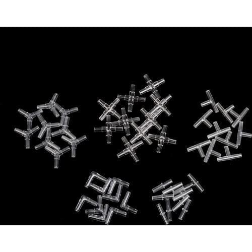Useful 10 Pcs Airline Air Tubing Clear Elbow Tube Connector Valve Aquarium Pumps Accessories