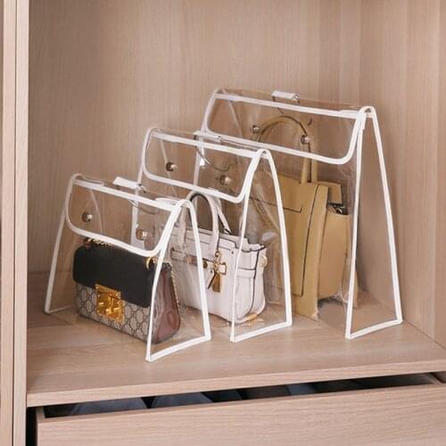 Dustproof Transparent Bag Storage For Handbag Protective Case Household Wardrobe Luxury Storages Bag Hanging Storage Bags가방 파우치