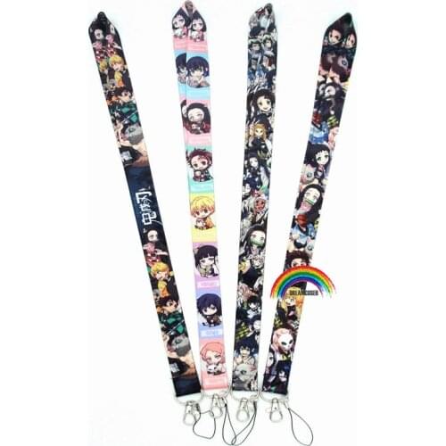 Demon Slayer: Kimetsu no Yaiba lanyard Neck Strap Lanyard Mobile Phone Key Chain Cosplay Prop Accessories Neck Strap ID Lanyards