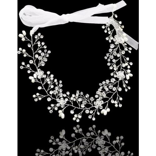 Luxury Wedding Hair Accessories Gold Rhinestone Crystal Headbands Bridal Tiara Wedding Headband Handmade Jewelry Accessories