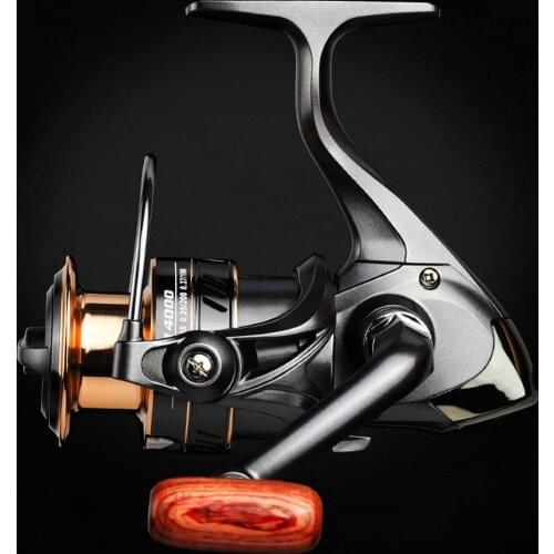 Fishing Reel NEW HM1000-7000 Spinning Reel 8kg Max Drag Reel Fishing 5.2:1 High Speed Metal Spool Coil Fishing Reel