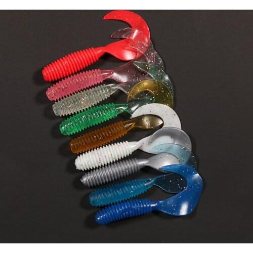 Fishing Lure Soft Lure Volume Tail Artificial Bait 10pcs/Set Bass Wobblers 7.5cm/4g Fishing Tackle 2020 Silicone Fishing Lures