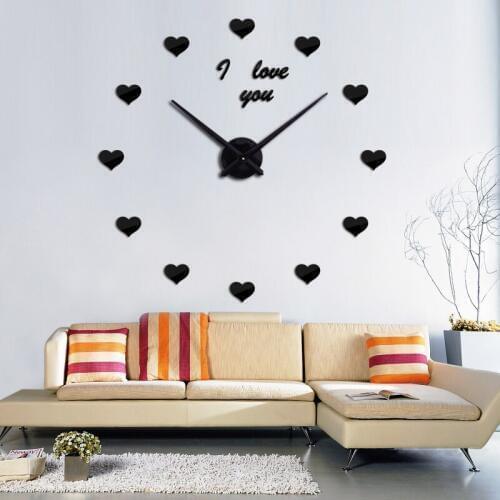 Understated luxury home decoration wall stickers mirror effect Brief style still life quartz Corridor Affordable DIY wall clock