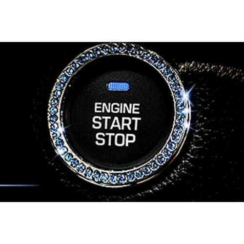 Car Ignition rhinestone ring decoration cover accessories for Peugeot 206 207 208 301 307 308 407 2008 3008 4008