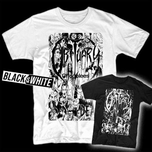 Obituary Dead V1 band poster album cover heavy metal hard rock T Shirt all sizes S 5XL mens Black White