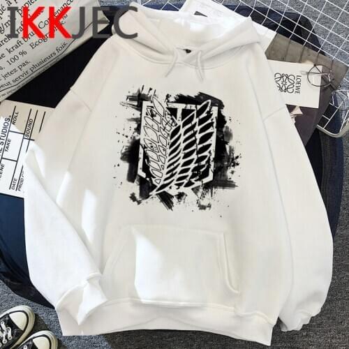 Attack on Titan Shingeki No Kyojin Funny Cartoon Winter Warm Hoodie Men Unisex Cool Anime Harajuku Sweatshirt Graphic Hoody Male