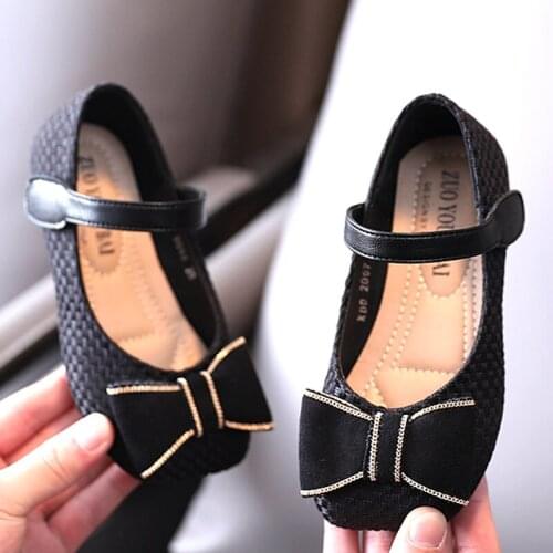 14-19cm Girls Pu Leather Shoes For Spring, Weave Fashin Bow Knot Princess Dress Shoes,3-6Years Old Baby Girls Hollow Casual Shoe