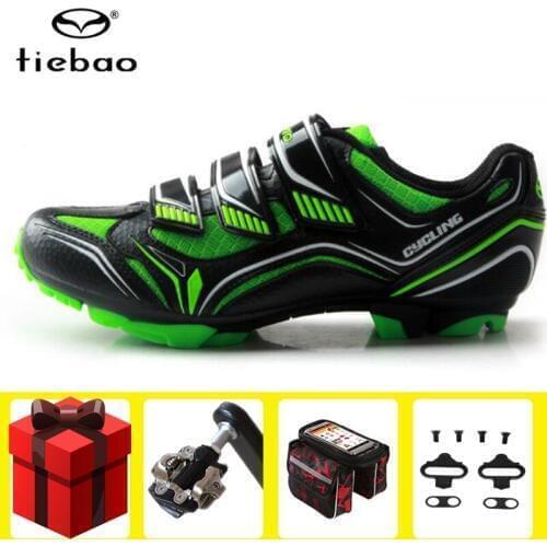 Tiebao MTB Cycling Shoes Add SPD Pedal Set Men Mountain Bike Breathable Non-slip Bicycle Shoes Zapatos Ciclismo Sneakers Women