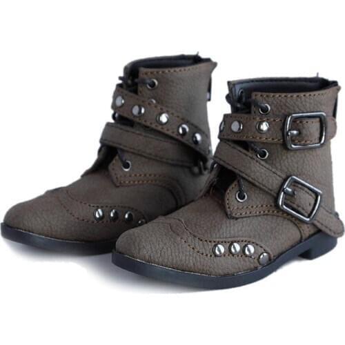 [wamami] 19# Brown Rivets Locomotive SD17 BJD Dollfie Synthetic Leather Boots/Shoes
