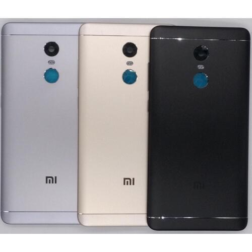 New For Xiaomi Redmi Note 4X 32GB(Snapdragon 625) Spare Parts Back Battery Cover + Side Buttons + Camera Flash Lens Replacement