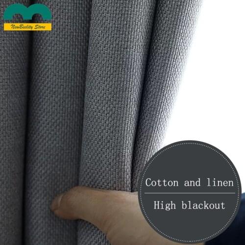 Cotton Linen Window Curtain In Kitchen Room Curtains for Modern Living Room Bedroom Dining Room High Blackout Curtain
