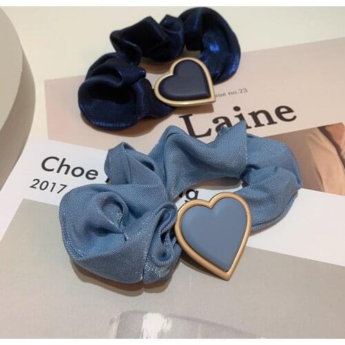 Women Vintage Matte Paint Love Heart Head Ties Lady Fashion Party Hair Accessories