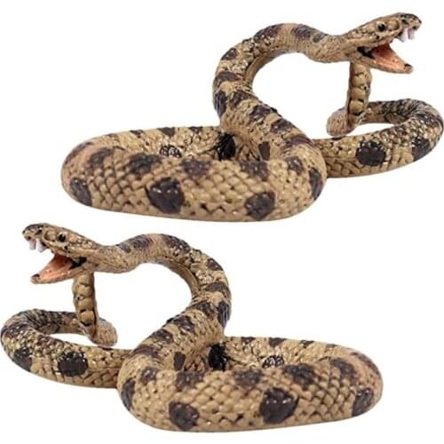 D7WF 1Set April Fool’s Props Prank Toy Realistic Snake Trick Toy for Entertainment Educational Model Rattlesnake Novelty Toy