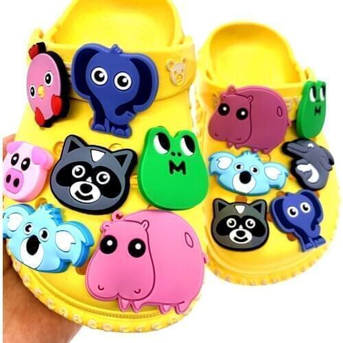 10PCS/Set New Arrival Cartoon Animal Shoes Charms Frog Pig Croc Jibz Decoration Koala Accessories For Kids Party Gifts