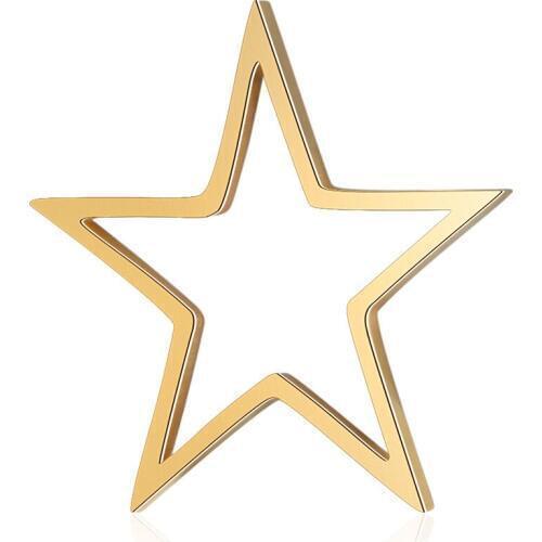 10Pcs/lot 100% Stainless Steel Hollow Star Connector Charm DIY Jewelry Charms For Making Necklace Bracelet