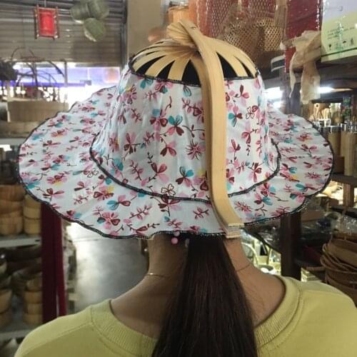 2021 Bamboo Weaving Rattan Hats Retro Handmade Weave Straw Hat Tourism Rain Cap Dance Props Beach Fishing Sunshade Fisherman Hat