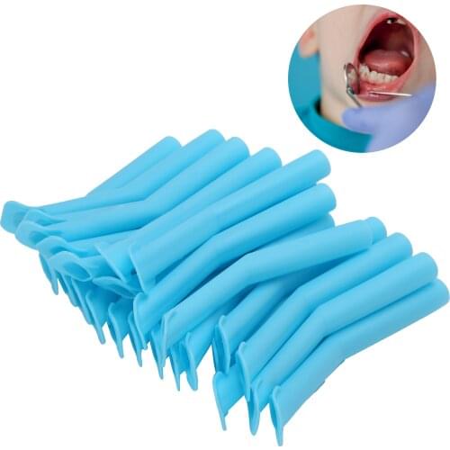 25Pcs Dental Surgical Strong Suction Tips Saliva Ejector Nozzle 16mm Ecofriendly Material Clean Dentist Accessory Oral Care Tool