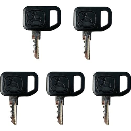 5PCS AM101600 M73153 TCA24616 Ignition Keys For John Deere Tractor GX85 GX255 LX172 LX173 X465 X475 Gator CS HPX TE TH TS TX