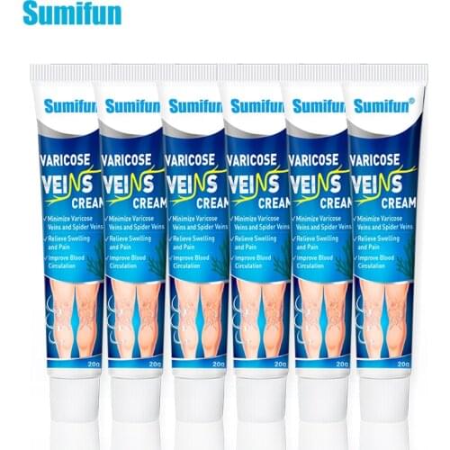 6pcs Sumifun Original Varicose Veins Ointmnet Vasculitis Phlebitis Spider Pain Relief Ointment Medical Plaster Angiitis Removal