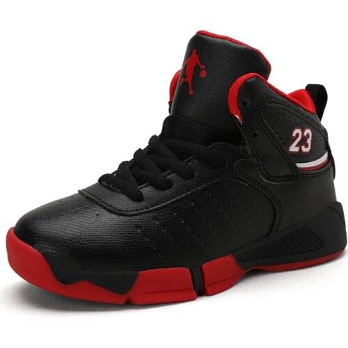 Basketball Boys Sneakers Children Shoes For Kids Sneakers Girls Shoes Leather Lace-up Sport Trainers Footwear sapato infantil