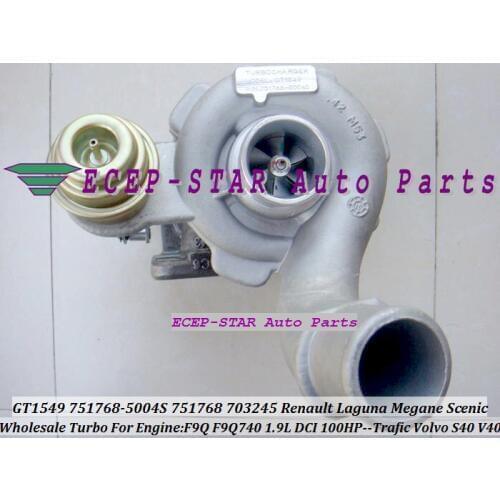 Free Ship GT1549S 703245 751768 717345 751768-0003 717345-0002 703245-0001 Turbo For Renault Laguna Megane SCENIC V40 F9Q 1.9L