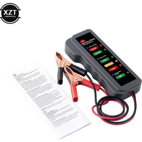 12V Automotive Car Battery Tester LCD Digital Test Analyzer Auto System Analyzer Alternator Cranking Check