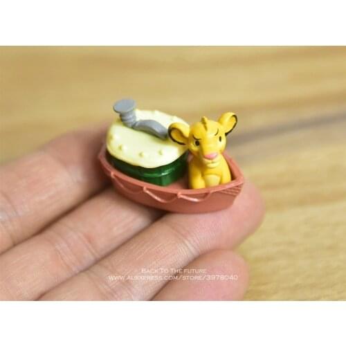 Disney The Lion King with boat 2cm mini doll Action Figure Anime Decoration Collection Figurine Toy model for children gift