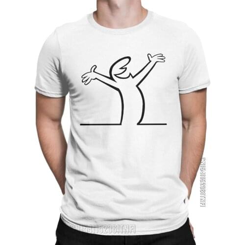 La Linea Cartoon T Shirts Mens Cotton Funny T-Shirts Crewneck Laugh Tees Classic Short Sleeve Tops Plus Size